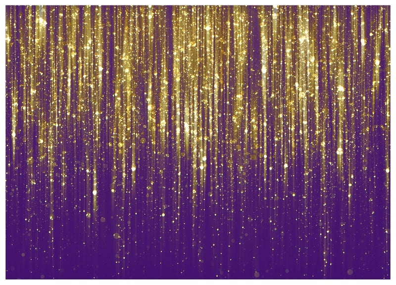 WOLADA Purple and Gold Backdrop Purple Gold Photo Backdrop Wedding Birthday Baby Shower Party Photo Studio 7x5FT FW114 - Image 1
