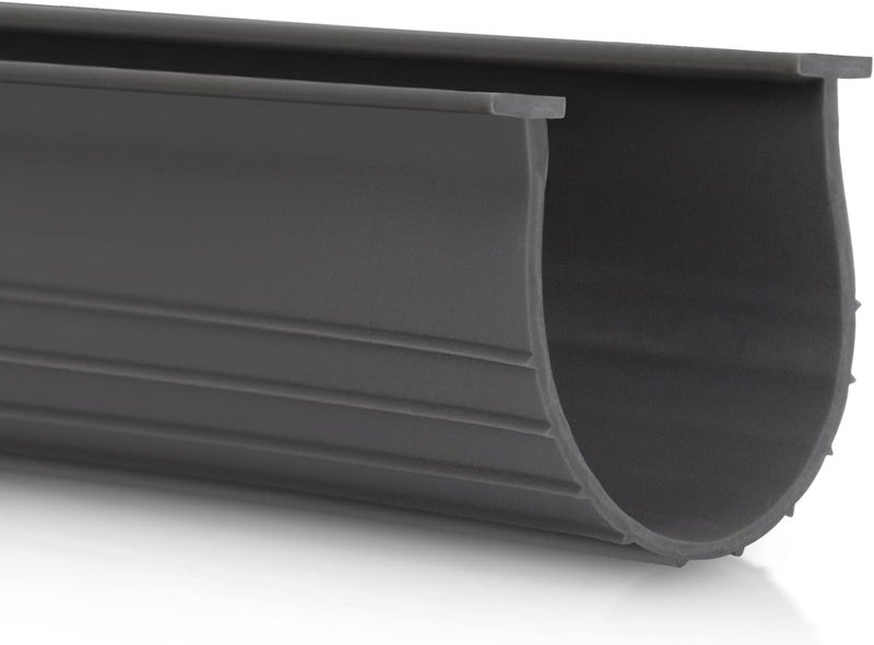 Earthtec 3" Garage Door Bottom Seal Weatherstrip - 1/4" T Style - Grey - 20' Wide Door - Image 1