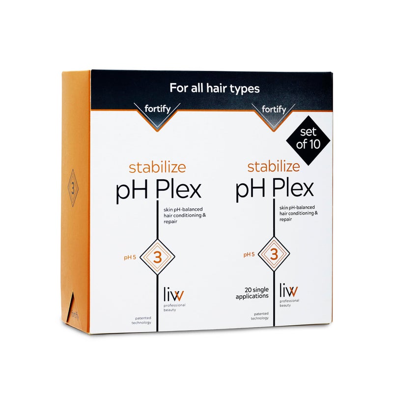 LIW pH Plex Nourishing Hair Mask Treatment - Fortifies Color and Bleaching Effects - Salon Quality Results at Home - Value Pack (10 Double Sachets) - Image 1