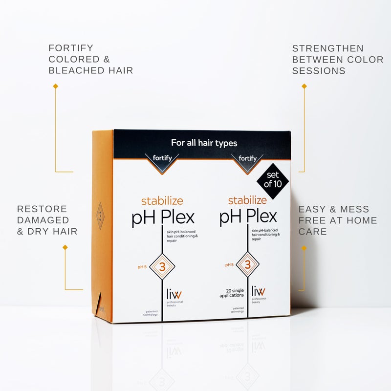 LIW pH Plex Nourishing Hair Mask Treatment - Fortifies Color and Bleaching Effects - Salon Quality Results at Home - Value Pack (10 Double Sachets) - Image 2