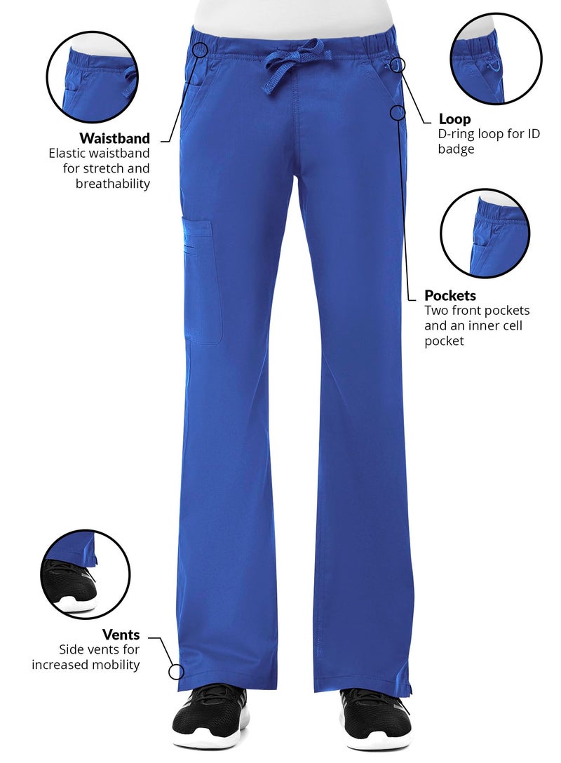 Maevn Women's Straight Leg Cargo Pants(Royal Blue, Small Tall) - Image 3