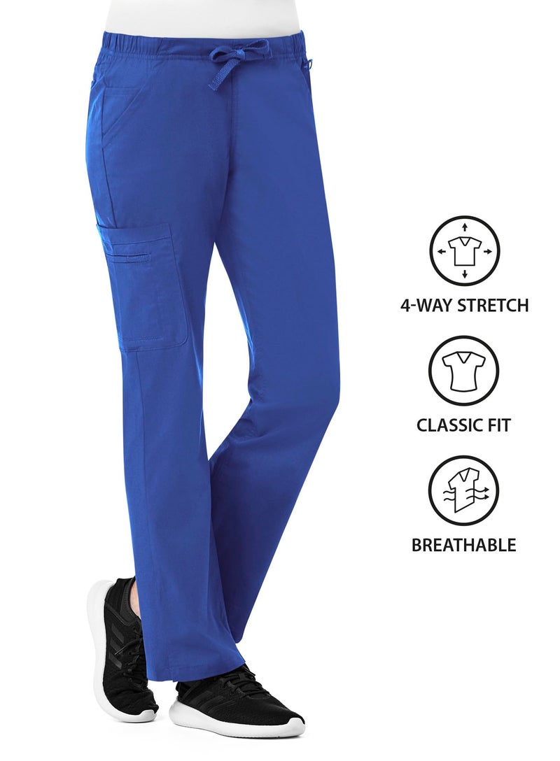 Maevn Women's Straight Leg Cargo Pants(Royal Blue, Small Tall) - Image 5