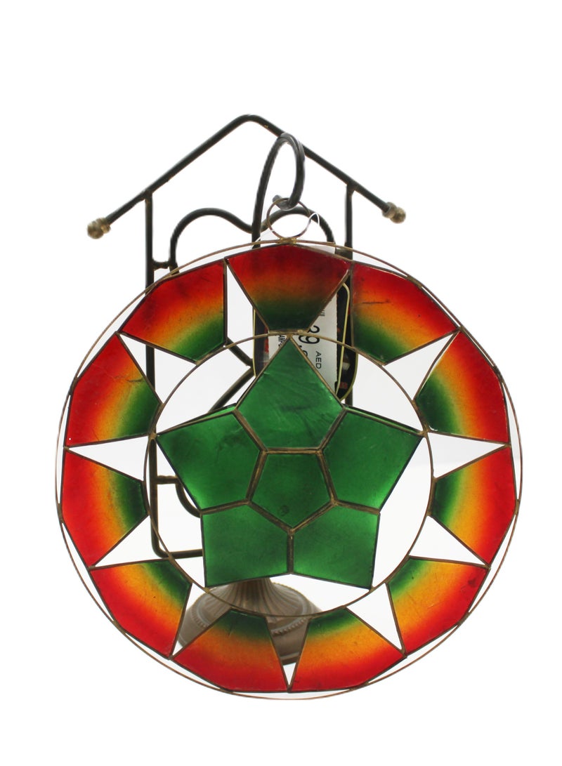 Antique Museum PHILIPPINE CHRISTMAS HANDMADE HANGING DECORATION STAR RING WITH SHELL WORK 22 CM - Image 1