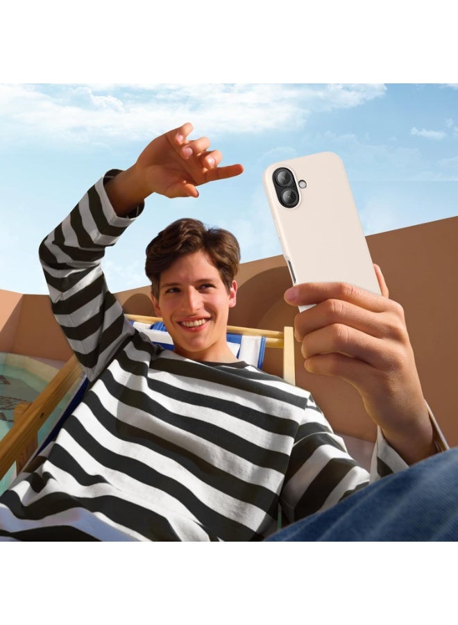 جراب لهاتف iPhone 16، جراب سيليكون سائل لهاتف iPhone 16 مقاس 6.1 بوصة، جراب ناعم، حماية متعددة الطبقات، جراب نحيف مضاد للخدش والصدمات مع بطانة من الألياف الدقيقة، (بيج) - Image 2