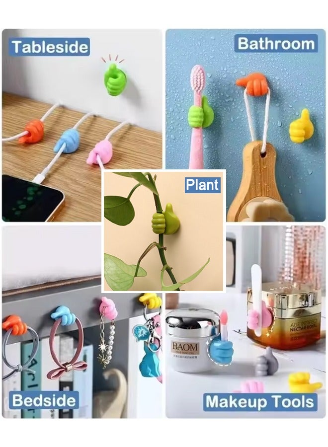 20PCS Thumb Mini Cable Organizer Silicone USB Cable Management Clips Desktop Wire Manager Cord Holder For Earphone Mouse Bobbin Winder  - Image 2