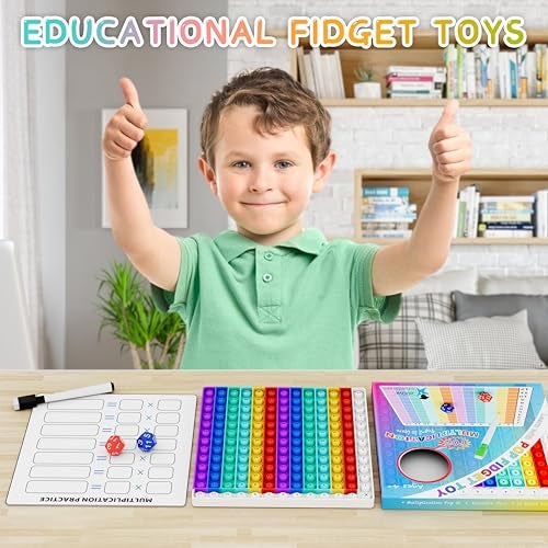 cOOva Multiplication Chart Pop It - Multiplication Game Board, 12x12 Times Table Math Game Board for Kids Learning, Educational Multiplication Machine Toy - Image 3