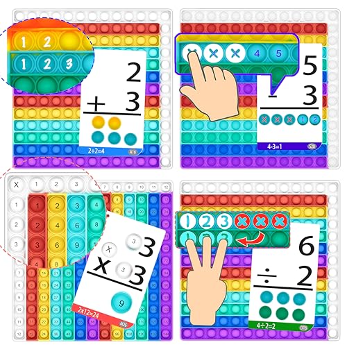 cOOva Multiplication Chart Pop It - Multiplication Game Board, 12x12 Times Table Math Game Board for Kids Learning, Educational Multiplication Machine Toy - Image 2