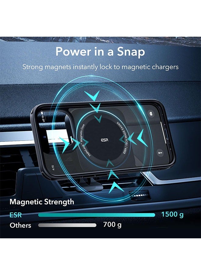 For iPhone 15 Pro Case MagSafe Compatible, Shockproof Military Grade Protection, Magnetic Case for iPhone (Black) - Image 3