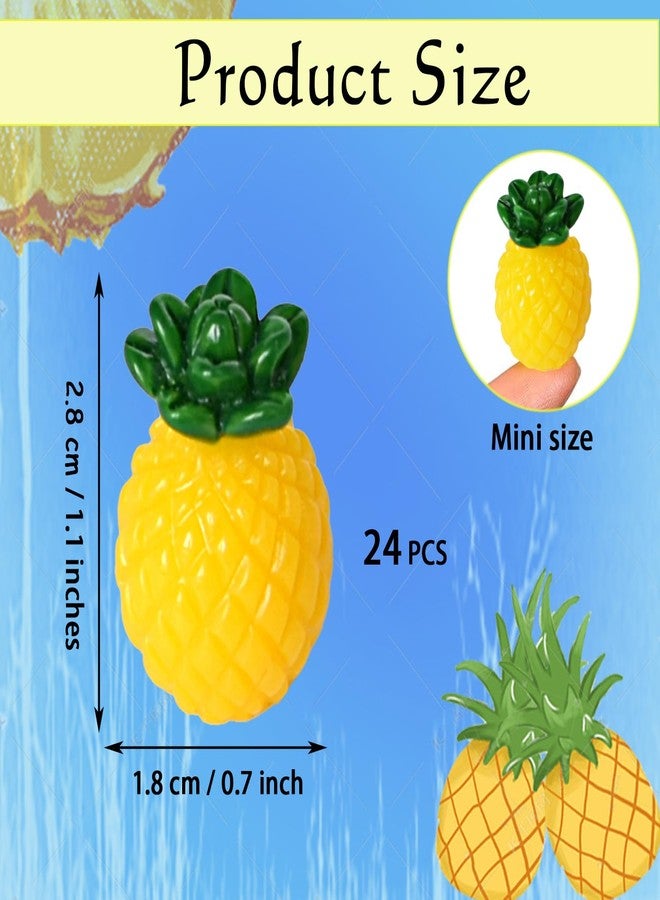 Chewarelly 24 Pcs Mini Pineapple Set - Glow in The Dark, Artificial, DIY Craft & Home Decoration - Image 2