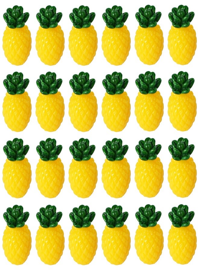 Chewarelly 24 Pcs Mini Pineapple Set - Glow in The Dark, Artificial, DIY Craft & Home Decoration - Image 1