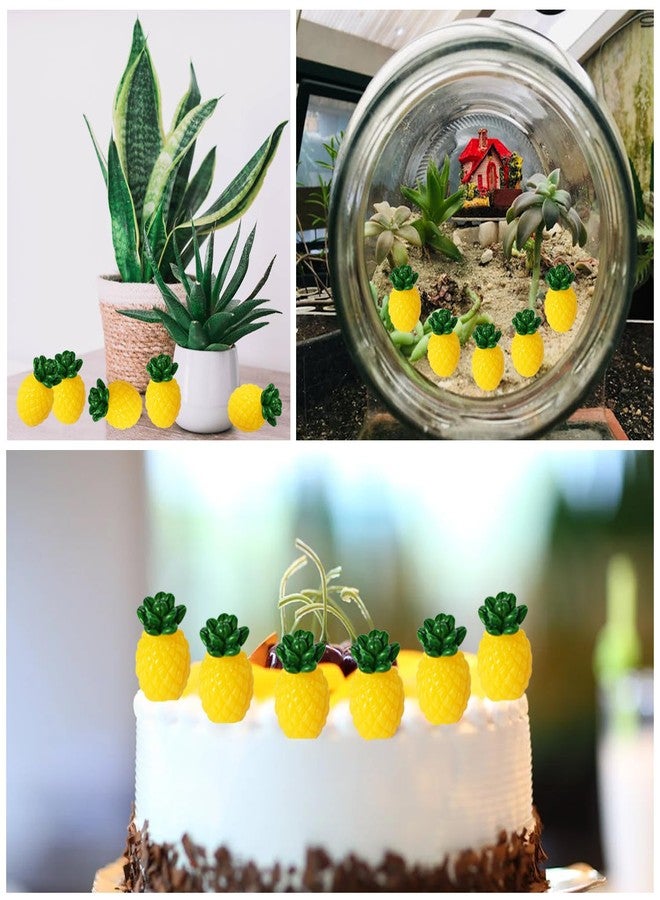 Chewarelly 24 Pcs Mini Pineapple Set - Glow in The Dark, Artificial, DIY Craft & Home Decoration - Image 4