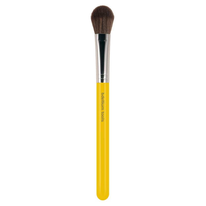 Bdellium Tools Professional Makeup Brush - Studio Series 940 Face Blending - With Mix of Soft Synthetic & Natural Fibers, For Facial Sculpting (Yellow, 1pc) - Image 1