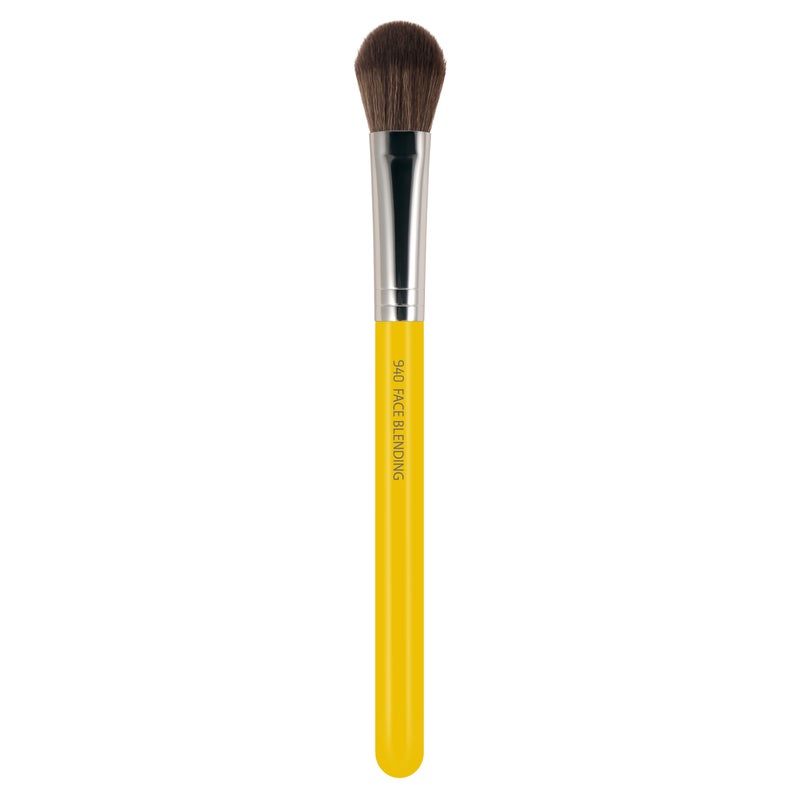 Bdellium Tools Professional Makeup Brush - Studio Series 940 Face Blending - With Mix of Soft Synthetic & Natural Fibers, For Facial Sculpting (Yellow, 1pc) - Image 3