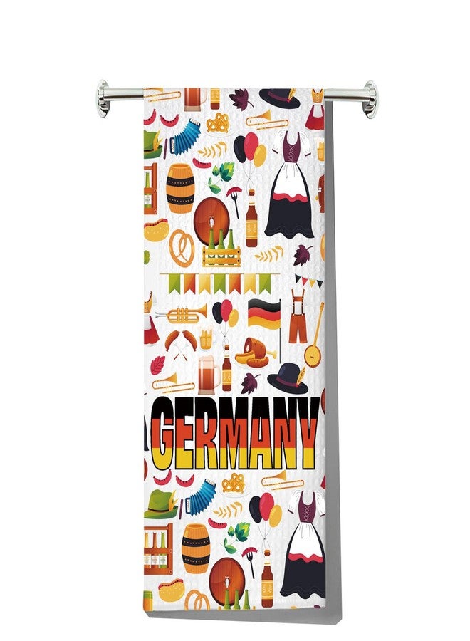 LEVLO Germany Kitchen Towel Germany Tourist Gift Germany Vacation Dish Towels Germany Housewarming Gifts for New Home (Germany Towel) - Image 1