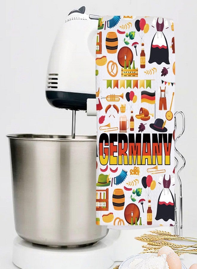 LEVLO Germany Kitchen Towel Germany Tourist Gift Germany Vacation Dish Towels Germany Housewarming Gifts for New Home (Germany Towel) - Image 4
