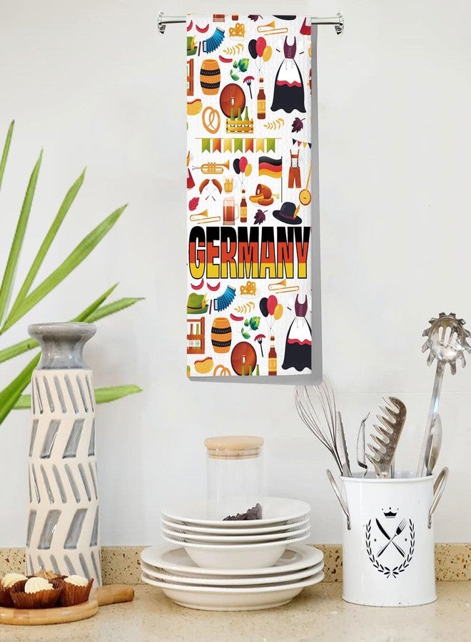 LEVLO Germany Kitchen Towel Germany Tourist Gift Germany Vacation Dish Towels Germany Housewarming Gifts for New Home (Germany Towel) - Image 5
