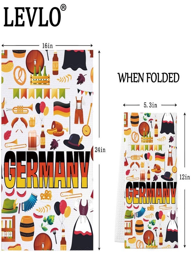 LEVLO Germany Kitchen Towel Germany Tourist Gift Germany Vacation Dish Towels Germany Housewarming Gifts for New Home (Germany Towel) - Image 2