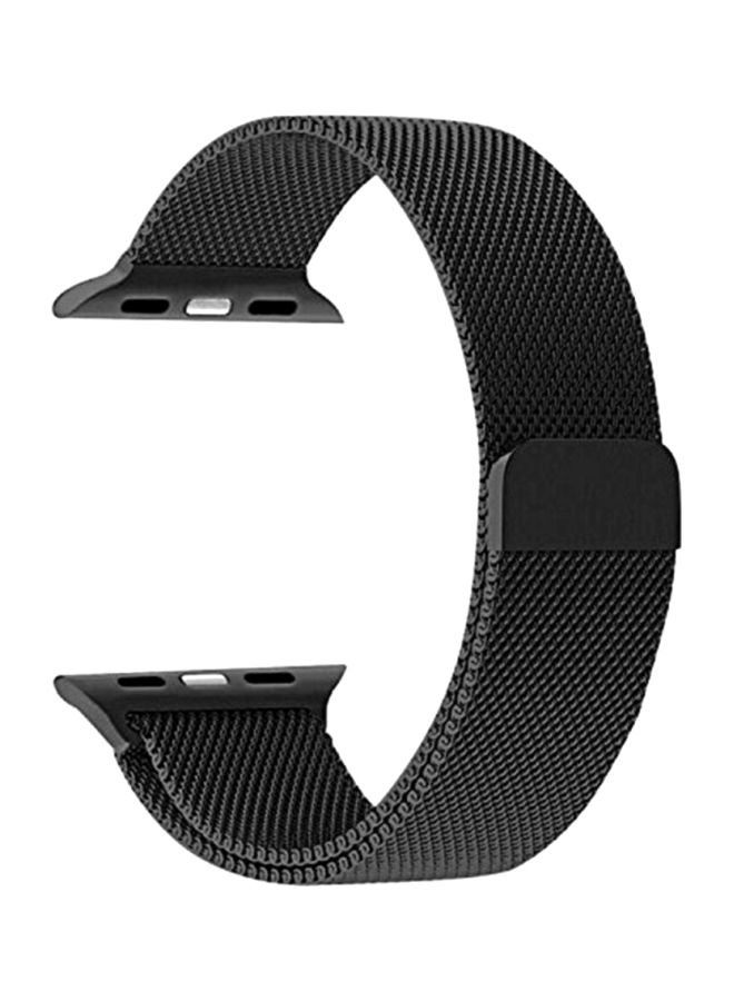 PROMATE Milanese Loop 38mm/40mm Apple Watch Strap, Premium Stainless-Steel Mesh Milanese Replacement Strap with Secure Adjustable Magnetic Closure For Apple Watch Series 1/2/3/4, Milous-38 Black - Image 1