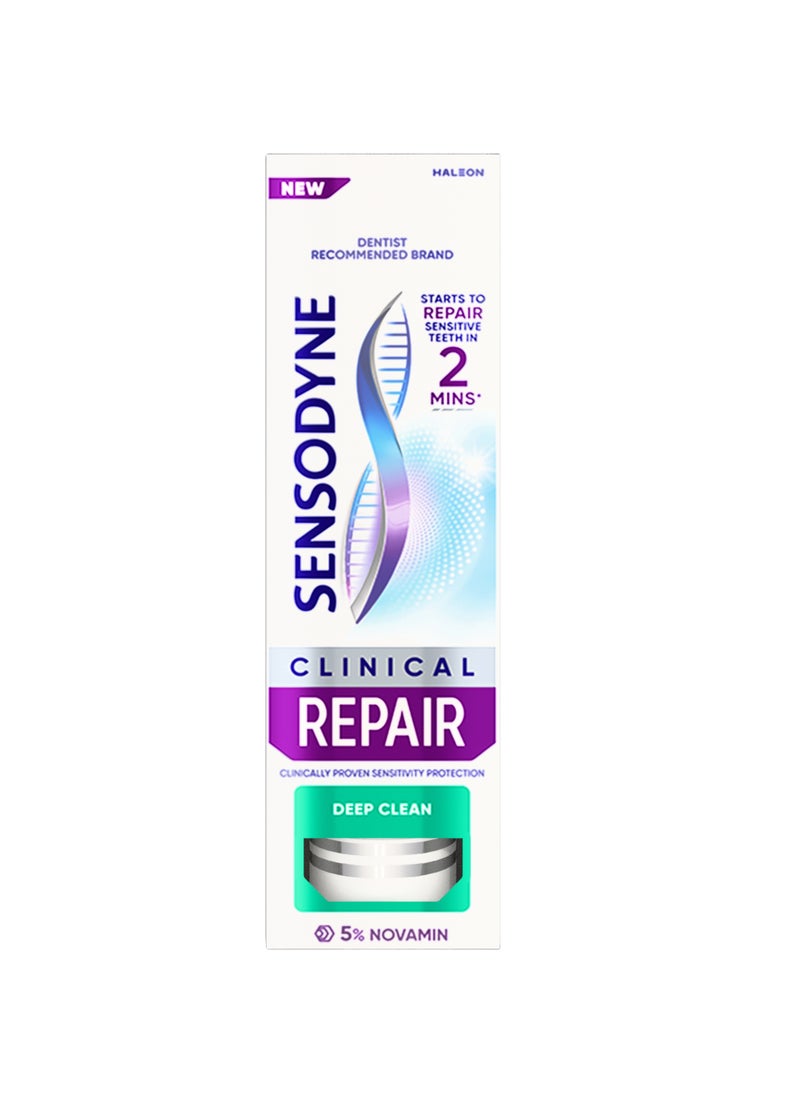 Sensodyne Clinical Repair Deep Clean Toothpaste 75ml - Image 1