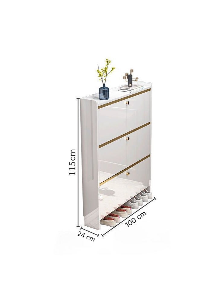 أيه دابليو دي منظم خزانة أحذية خشبي بتصميم أنيق مثالي للمدخل والممر وغرفة النوم. - Image 4