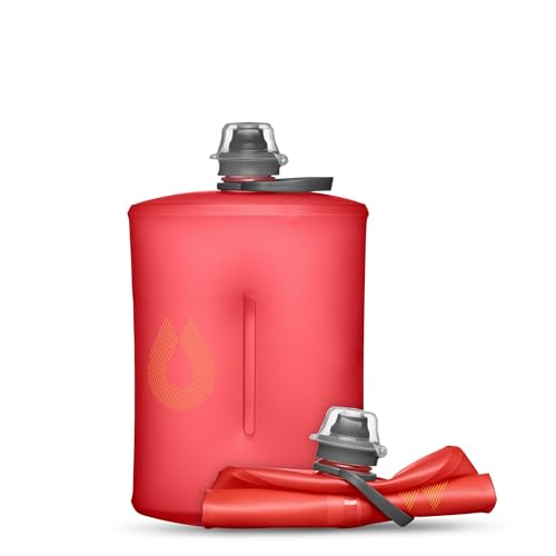 HydraPak Stow - Collapsible Backpacking Water Bottle (1 Liter) - BPA Free, Ultra Light, Spill-Proof Twist Cap - Redwood - Image 1