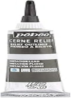 Pebeo Pebeo Vitrell Cerne Relief Dimensional Paint, 20ml Tube with Nozzle - Synthetic Lead (Packaging May Vary) 