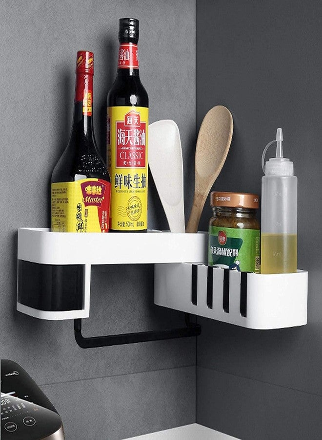 TS WITH TECHSUN Multi-Layer Refrigerator Broadside Shelf Rack Sidewall Jar Bottle Holder Multipurpose Shelf Plastic Wrap Tissue Spice Storage Rack Kitchen Bathroom Organizer - White Color - Image 3