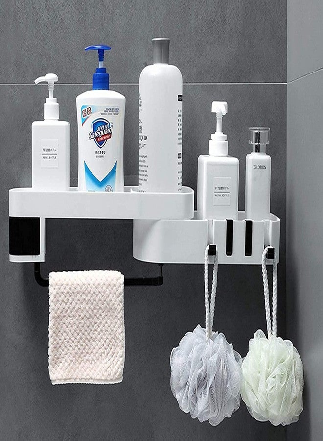 TS WITH TECHSUN Multi-Layer Refrigerator Broadside Shelf Rack Sidewall Jar Bottle Holder Multipurpose Shelf Plastic Wrap Tissue Spice Storage Rack Kitchen Bathroom Organizer - White Color - Image 4