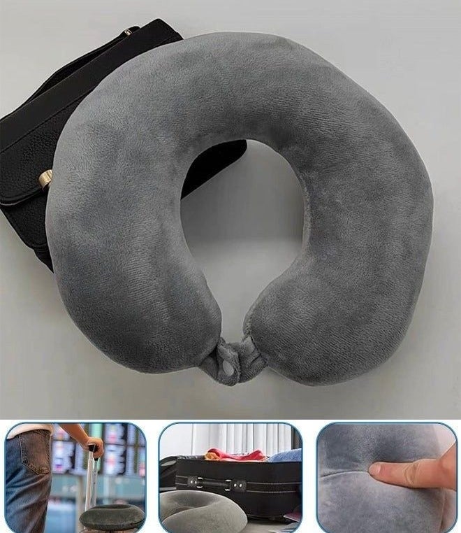 U-Shaped Travel Neck Pillow for Head & Neck Support, Soft & Lightweight - Image 4