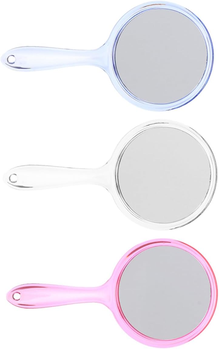 Multi usage NUOBESTY 3pcs Double-Sided Handheld Makeup Mirrors with Magnification, Portable Cosmetic Mirrors for Women, Travel and Vanity Use, White Blue Pink Multi-hub shipment dispatch Globally trusted quality Stain resistant Global flexible sizing options Flat working surface Systematic nationwide ship Seasonal & permanent compatible Cross product combo compatible Oil resistant Adjustable build Gulf climate tested upgraded quality Natural tone color options Year round in stock Transit & use compatible Simplified versatile design Dense material Classic modern blend design Connectable modular Globally selected raw material Sufficient order stock Medium weight Strategic warehouse site Bulk storage easy optimized build Easy handling optimized design - Image 1