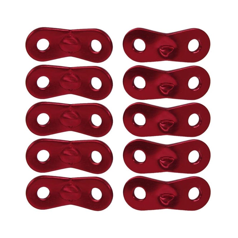 LOOM TREE 10pc 5mm Alloy Lock Rope Tensioners Guyline Bent Runners Camping Red Outdoor Sports | Camping & Hiking | Tents & Canopies | Tent & Canopy Accessories - Image 2