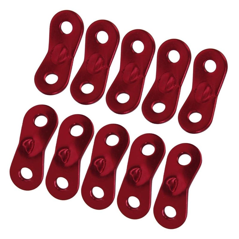 LOOM TREE 10pc 5mm Alloy Lock Rope Tensioners Guyline Bent Runners Camping Red Outdoor Sports | Camping & Hiking | Tents & Canopies | Tent & Canopy Accessories - Image 4