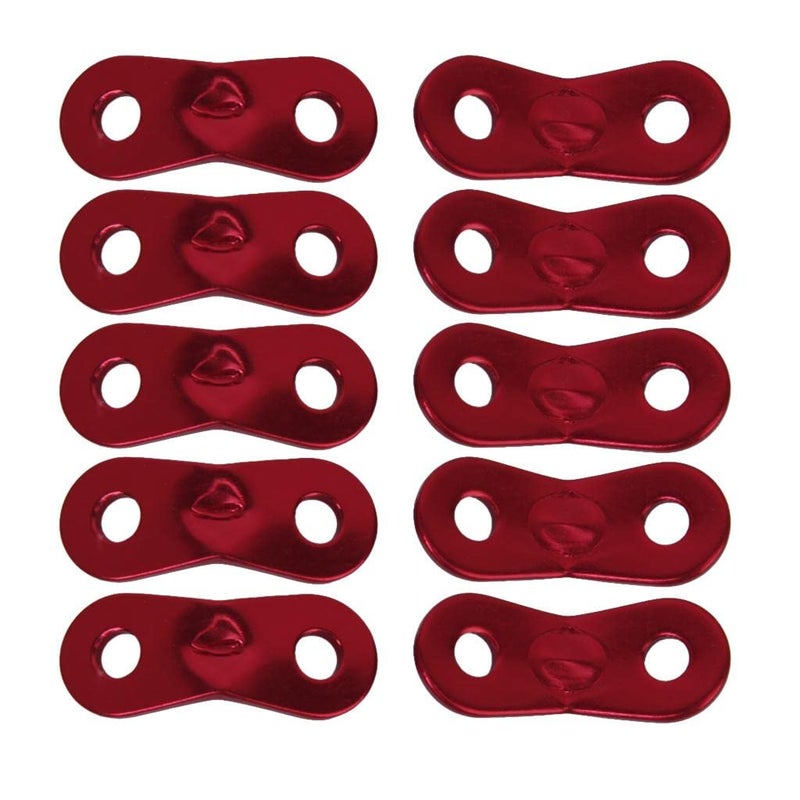 LOOM TREE 10pc 5mm Alloy Lock Rope Tensioners Guyline Bent Runners Camping Red Outdoor Sports | Camping & Hiking | Tents & Canopies | Tent & Canopy Accessories - Image 3