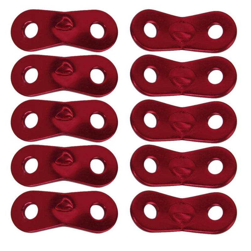 LOOM TREE 10pc 5mm Alloy Lock Rope Tensioners Guyline Bent Runners Camping Red Outdoor Sports | Camping & Hiking | Tents & Canopies | Tent & Canopy Accessories - Image 1