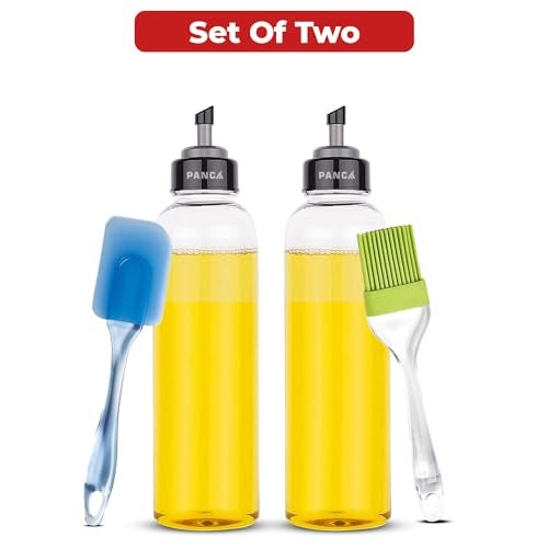 PANCA Oil Bottle 1000ml Oil Dispenser 1 Litre with 2 spatula, Cooking Oil Bottle, Plastic Bottle Oil Container For Daily Use in Kitchen - Image 3
