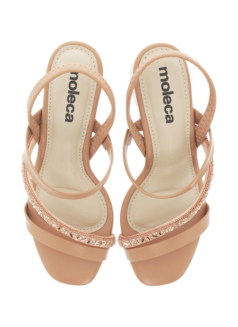 MOLECA Mid Heels Sandals for Women – Sling Back Heel Sandals for Girls with Ankle Strap - Image 5