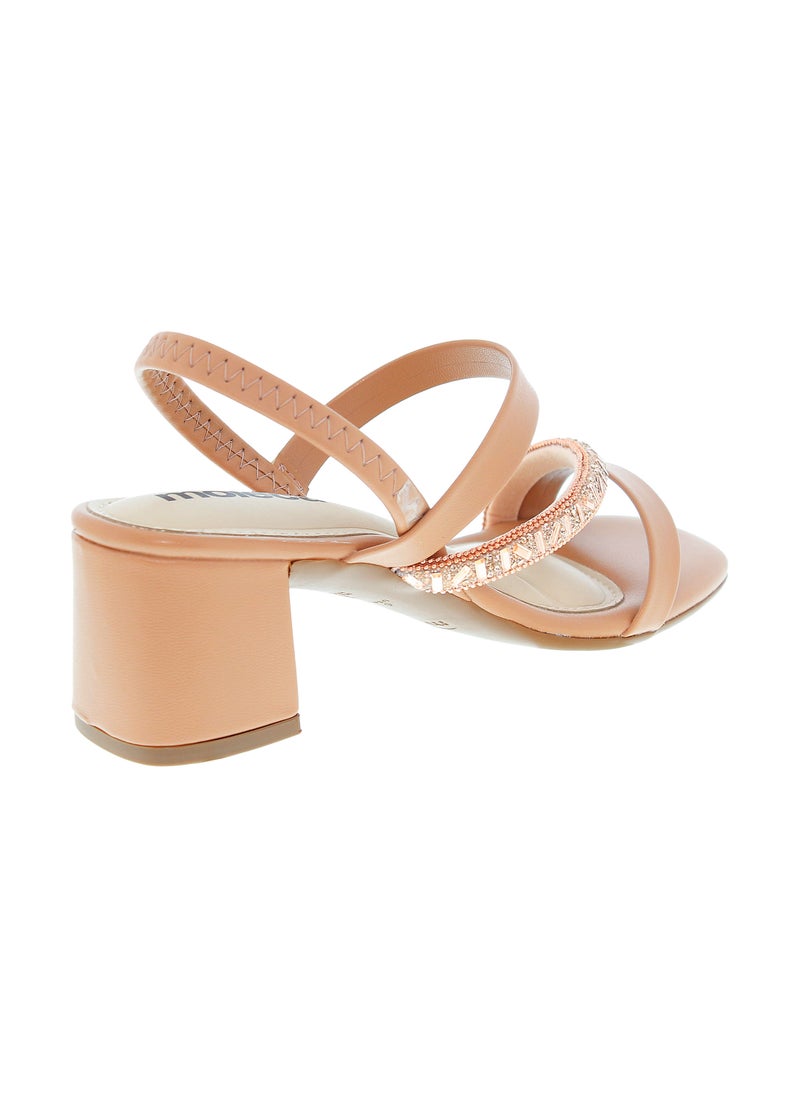 MOLECA Mid Heels Sandals for Women – Sling Back Heel Sandals for Girls with Ankle Strap - Image 3