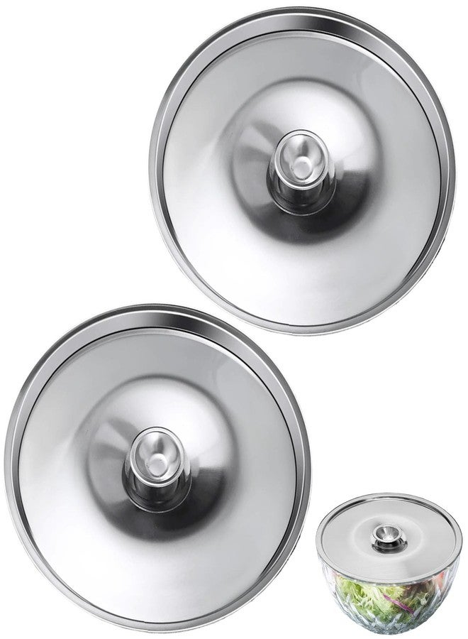 Bigwinyep Universal Lid, 2Pcs Stainless Steel Cover Bowl 4.7Inch Mini Pan Lid Milk Pot Lid Cookware Lid Replacement Accessories for Skillets Frying Pans, 12cm - Image 1