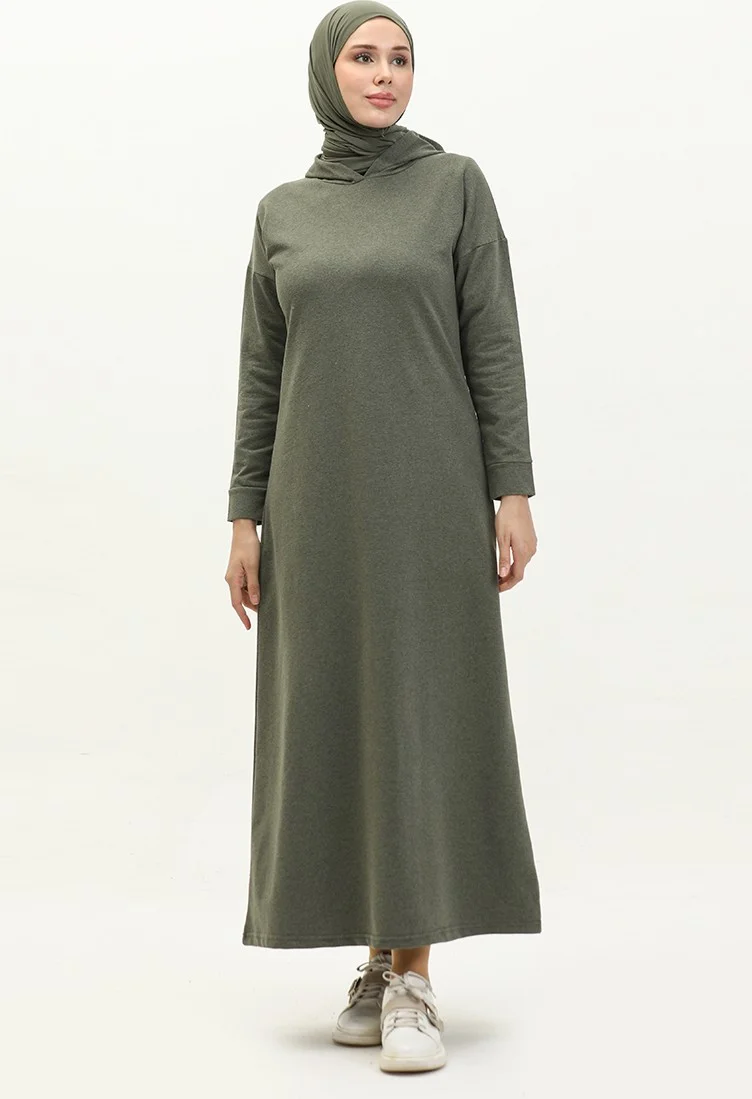 Sefa Merve Hooded Dress 3012-05 Khaki