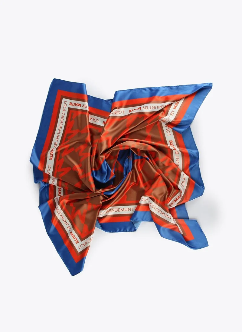 Lola Casademunt Two-tone logo scarf