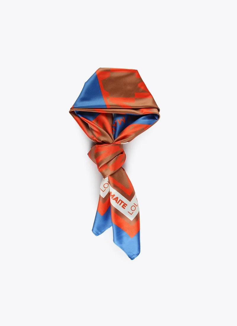 Lola Casademunt Two-tone logo scarf