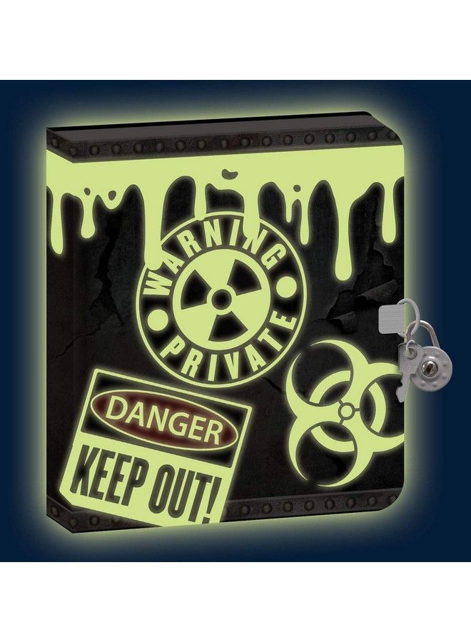 Playhouse Radioactive Glow In The Dark Lock & Key Lined Page Diary For Kids - Image 3