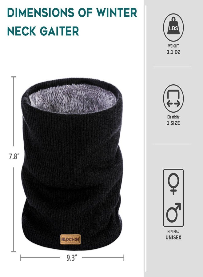 DARCHEN Neck Warmer, Neck Gaiter For Men Women, Winter Face Scarf Fleece Covering Mask, Thick Windproof Scarves Ski Winter Outdoor Activities [1 or 2 Pack] - Image 3