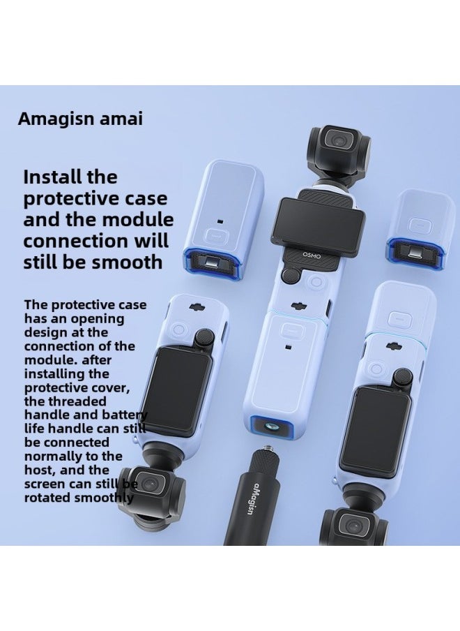 Generic AMagisn Amai DJI Osmo Pocket3 Silicone Lens Cover DJI PTZ Protective Accessories-Color:Standard  - Image 5