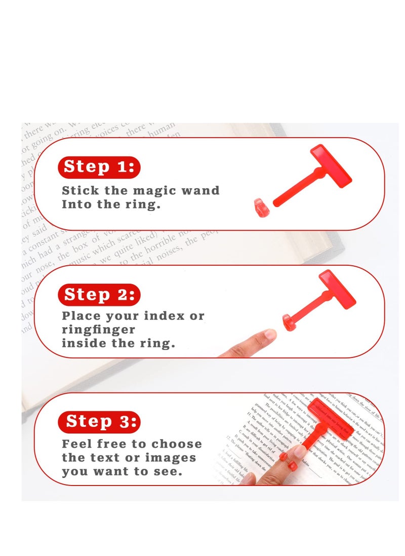 Excefore - Dyslexia Tools for Kids, 8 Pcs Guided Reading Strips Tools, with 6pcs Finger Rings, Highlight Reading Strips Bookmarks, Reading Pointers for Kids, Children Reading Finger Trackers - Image 1