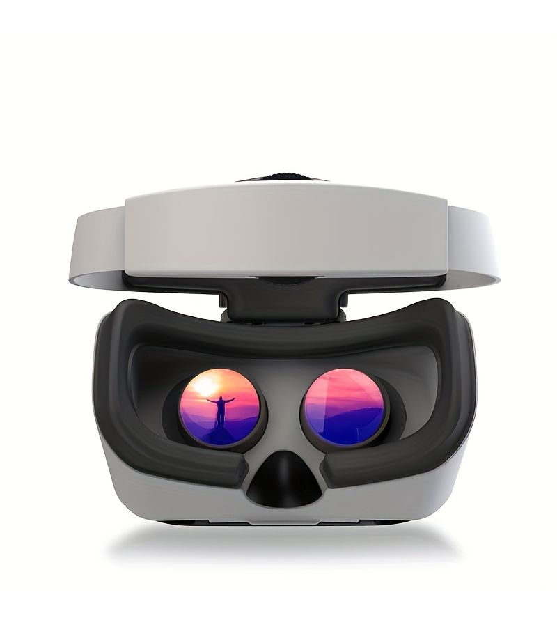 2026 Immersive 3D VR Headset Compatible with PC Smartphone Gaming Consoles Virtual Reality System Seamless 3D Graphics Cinematic Visuals Thrilling Gaming Ideal Couples Gift Entertainment Valentine Day Present White - Image 5