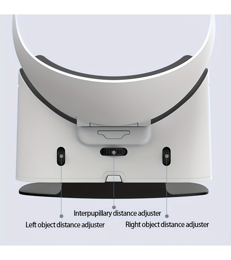 2026 Immersive 3D VR Headset Compatible with PC Smartphone Gaming Consoles Virtual Reality System Seamless 3D Graphics Cinematic Visuals Thrilling Gaming Ideal Couples Gift Entertainment Valentine Day Present White - Image 2