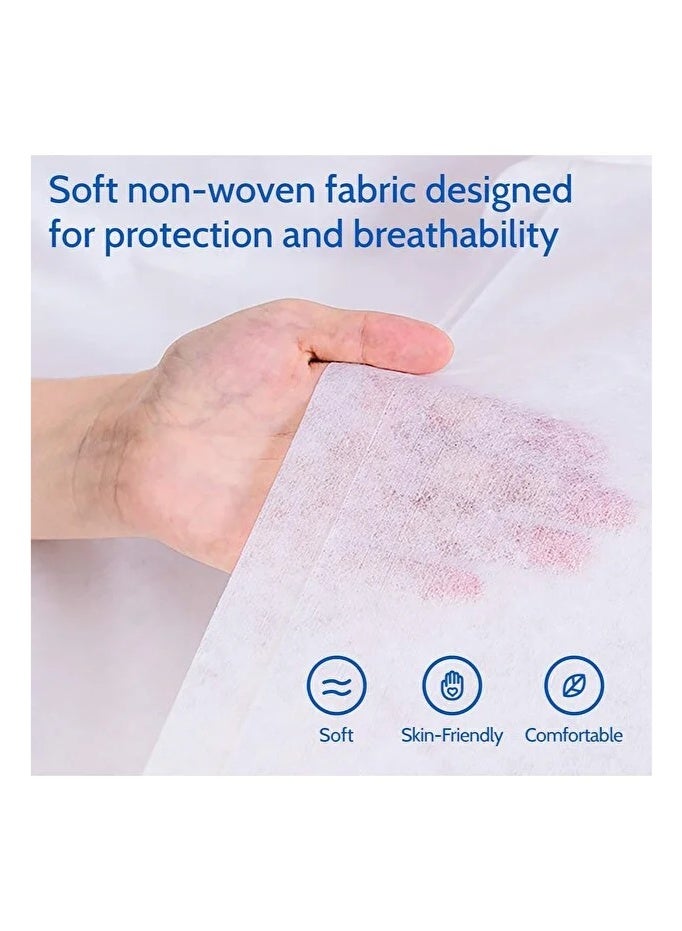 Disposable Bed Sheet 4pcs Set Hotel, Portable Bedspread Bedding / 1 Bed Sheet 1 Quilt Cover and 2 Pillowcase for Travel, Camping, Hospital - Soft and Durable Non-Woven Fabric - Image 3