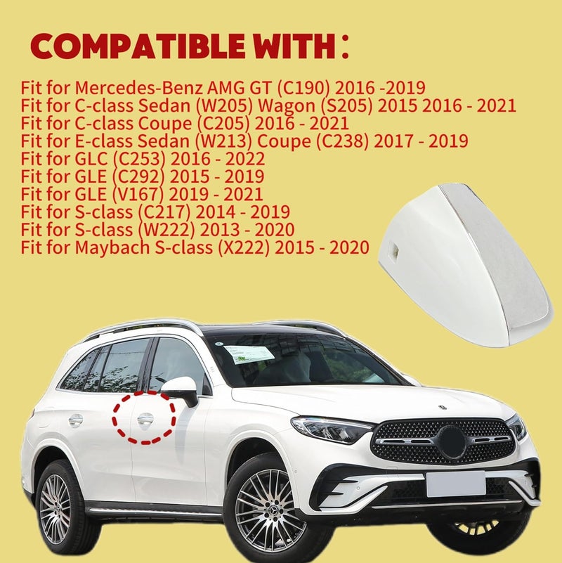 Gztoyu Front Left Door Handle Cover Cap for Mercedes-Benz - Compatible with 2011-2016 Models - Image 4
