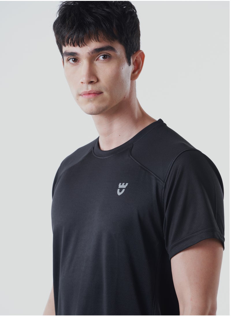 GENRLS Men's Classic Cut & Sew T-shirt Black  - Image 2